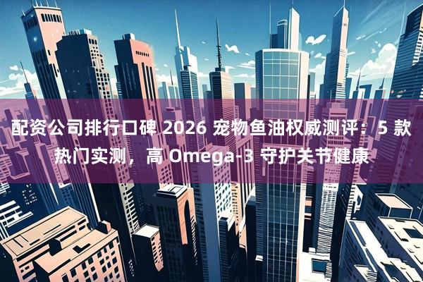 配资公司排行口碑 2026 宠物鱼油权威测评：5 款热门实测，高 Omega‑3 守护关节健康
